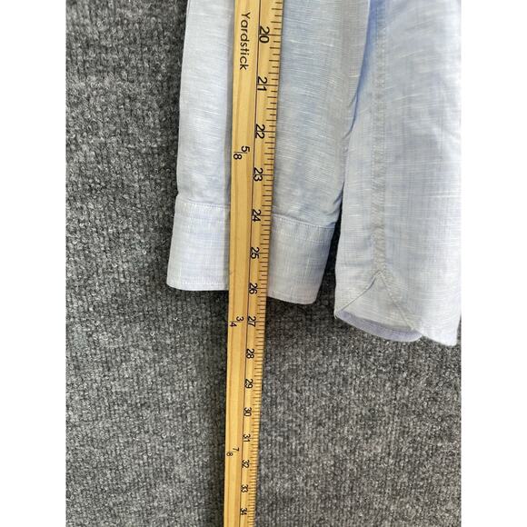 Ted Baker London Men's Size 5 (US XL) Linen Cotton Blend Pale Blue Long Sleeve - Picture 11 of 14